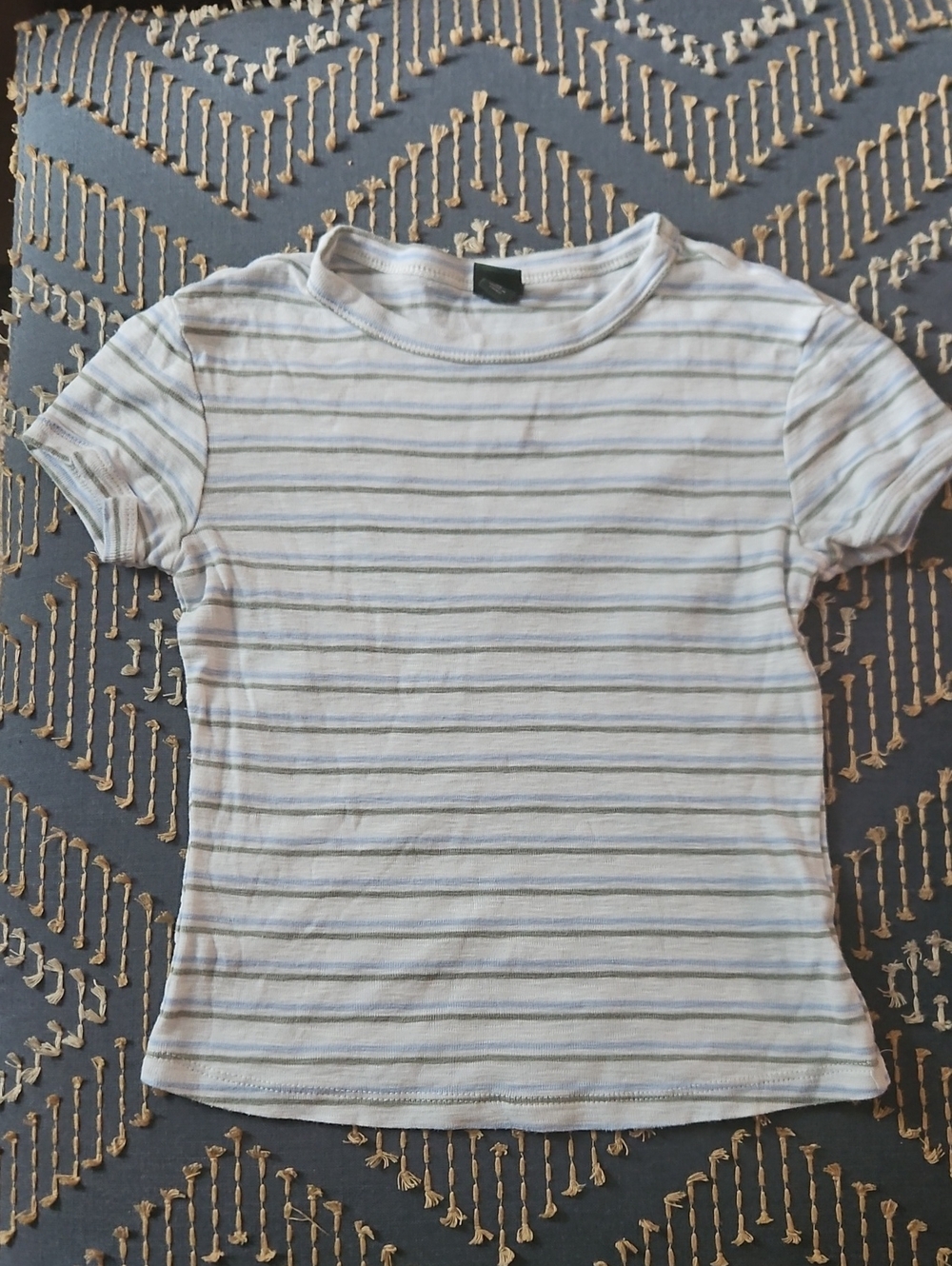 wild fable White Striped Short Sleeve Tee
